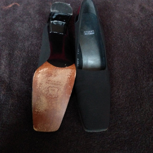 Stuart Weitzman 7.5AA Classic Pumps Block Heels - Picture 5 of 8